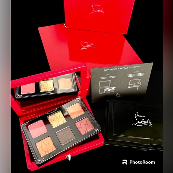 Christian Louboutin NIB 2Pc Abracadabra Gorgeous ReusableSpiked Case&6 Eyeshadow - Picture 9 of 16